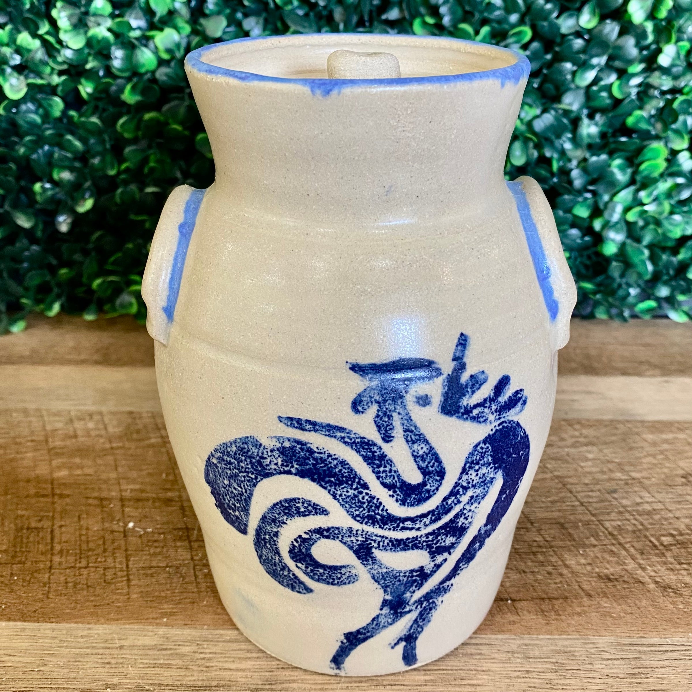 Mini Butter Churn (Various Styles) - HAND-PAINTED STONEWARE (Aztec